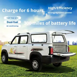 Elektrische mini-pickup <span class=keywords><strong>truck</strong></span> vierwieler nieuwe energie dubbel doel personen- en vrachtvervoer dubbel cabine kleine vrachtwagen senioren mobiliteitsauto - Product Image 2