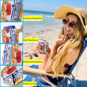 Fundas de Neopreno para Latas, Aislantes, con Diseños Tropicales, para Cerveza, Ideales para Fiestas de Verano y Vacaciones - Product Image 2