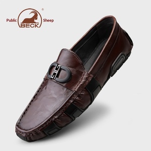 Gongyang Men's Shoes British <b>Style</b> Business Casual Shoes Breathable Soft-Soled Slip-On Loafers <b>Head</b> Rubber Outsole Autumn Live - Product Image 3