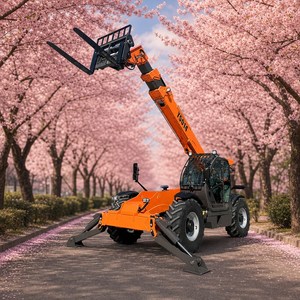 Manipulador Telescópico de 13.8m de Altura y 5000kg de Capacidad, Ideal para Revestimiento de Fachadas y Muros Cortina, con Brazo, Cesta y Canasta para Personal Opcionales para Trabajos de Elevación - Product Image 1