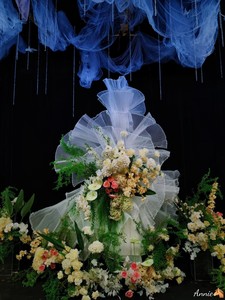 Cứng lưới nhăn vải Organza lớn với xếp li handmade tự làm vật liệu phong cách đám cưới trang trí quần áo thiết kế vải - Product Image 5