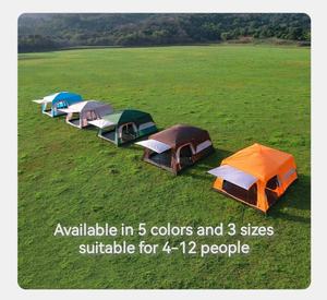 2 Room 1 Living Room Oxford Summer Portable Folding Double Layer Waterproof Family Camping <b>Tent</b> 3000mm Protection Outdoor Use - Product Image 6