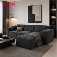 Canapé modulaire LOONGFUNG compressé sous vide, mousse haute résilience à récupération rapide, vente en gros de meubles de salon