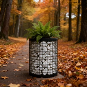 Gabion en fil de fer galvanisé, matelas en treillis soudé, jardinière, pots de fleurs pour aménagement extérieur - Product Image 6
