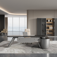 Meubles de bureau modernes en gros, bureau de direction en forme de L, bureau de luxe pour patron, bureau de direction