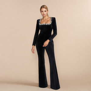 Ameri VELOUR ELEGANT ROMPERS Womens Jumpsuit Velvet - High