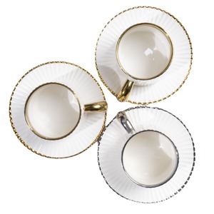 Vajilla Desechable Moderna de Porcelana con Incrustaciones Doradas, Juego de Vajilla Europeo de 16 Piezas, Blanco, Ecológico, para Fiestas - Product Image 5