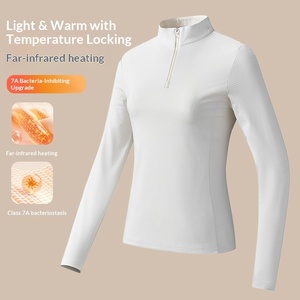 Sudadera Deportiva Antibacteriana 7A con Cuello Alto y Media Cremallera, de Poliéster y Forro Polar, Manga Larga, para Hombre y Mujer, Otoño Invierno - Product Image 1