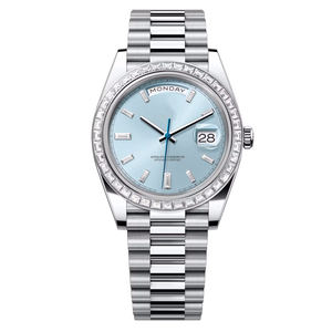 Reloj Mecánico de Lujo de Súper Calidad, Fábrica EWE, 40 mm, Resistente al Agua, Acero 904L, Movimiento 2836, 228236, Gris Luminoso - Product Image 2