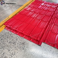 Ligne de formage de tôles de toiture trapézoïdales en acier coloré à double couche vitrifiée haute efficacité, machine automatique 2-en-1 à moteur rapide