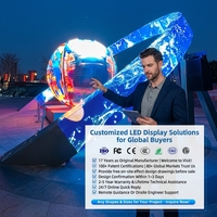 Миниатюрный сферический LED-дисплей P2.5 диаметром 0.3-0.5 м, 360-градусный панорамный LED-экран, креативный сферический LED-экран для помещений