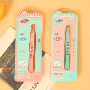 Beauty Eyebrow Tweezers Flat Top Stainless Steel Reusable For <b>Makeup</b> And Hair Plucking <b>Tool</b> - Product Image 3