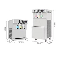 Machine à crème glacée molle de bureau commerciale 2000W Machine à crème glacée multi-saveurs petite Machine à crème glacée