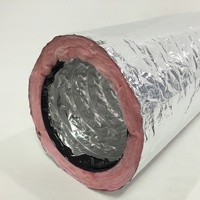 R6 R8 système cvc climatisation feuille d'aluminium conduit flexible isolé en fibre de verre