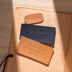 Wholesale High Quality Custom PU Clothing Hot Stamp Leather <strong>Jeans</strong> Tag <strong>Label</strong> Embossed <strong>Jeans</strong> Leather <strong>Label</strong> Tag - Product Image 3