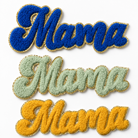 Patchs en chenille personnalisés en gros, lettres thermocollantes, broderies scintillantes, appliques pour vêtements, chapeaux, sweats à capuche, t-shirts (vente en gros)