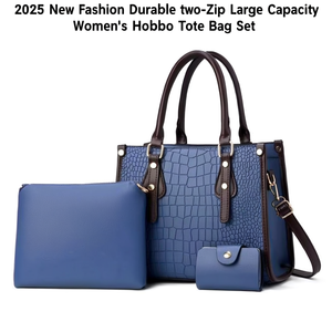 Ensemble de sacs fourre-tout pour femmes, nouvelle mode 2025, durable, grande capacité, deux fermetures éclair - Product Image 1