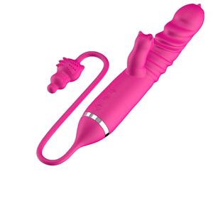 Вибратор-телескоп Two Cats, женский мастурбатор, имитация лизания языком, массажер, секс-игрушка, 283 г, в розничной упаковке - Product Image 1