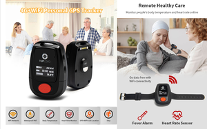 Pequeños dispositivos GPS Safe Life Tracker que transportan a los ancianos en caso de infarto Pulsera impermeable Rastreador GPS con botón SOS - Product Image 4