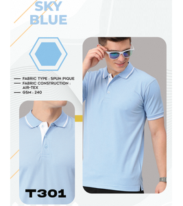 Camiseta de Tela Piqué Hilada de Alta Calidad para Hombre, 240 GSM, Suave, Cómoda y Duradera, Apta para Trabajar y Jugar - Product Image 5