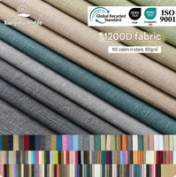 Tissu aspect lin 1200D, 220 GSM, polyester tricoté, pour nappe, housse de canapé, coussin