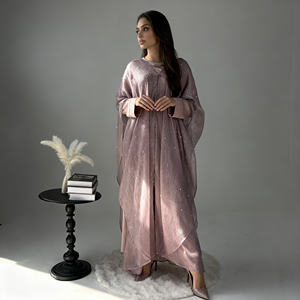 Abaya en polyester perlé de luxe, élégante et de haute qualité pour femmes musulmanes, robe de soirée personnalisée - Product Image 2