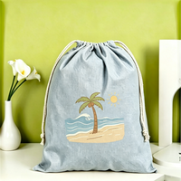 Sac de rangement pliable avec cordon de serrage et logo personnalisé, pochette légère et écologique pour cadeaux de club et usage quotidien