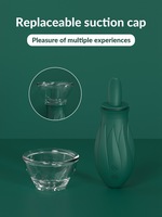 Wiederaufladbarer USB-Medizinischer Silikon-Saugvibrator mit 7-Gang-Rotationsspitze, IPX7, für Brustwarzen-, Klitoris- und G-Punkt-Stimulation
