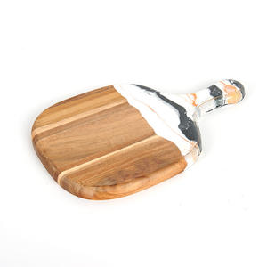 Planche à <span class=keywords><strong>pizza</strong></span> en bois résine personnalisée planche à pain de restaurant assiettes en bois avec rainure jus - Product Image 4