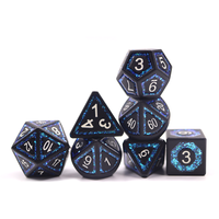 Dés en métal dragon polyédrique 16mm personnalisés en alliage de zinc mica bleu pour les jeux RPG du MDN