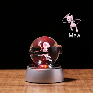 Offre spéciale, Pokeball <span class=keywords><strong>3D</strong></span> personnalisé pour cadeaux de noël, lampe de nuit cadeaux boule de cristal Mew - Product Image 3