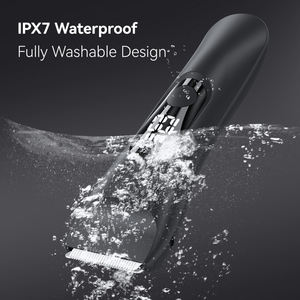 男性用フェイシャルヘアトリマー 電気シェーバー 防水 ウェット/ドライ ロータリーセラミックブレード リチウム電池 - Product Image 4