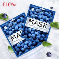 Masque facial en feuille aux fruits (concombre, myrtille, grenade, pamplemousse) pour le soin de la peau