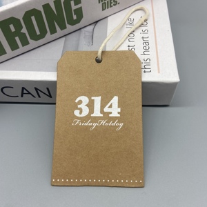 Bán chạy nhất tùy chỉnh thân thiện với môi giấy kraft treo <span class=keywords><strong>tag</strong></span> thiết kế sáng tạo với logo cho nhãn hàng may mặc cho túi xách và giày - Product Image 3