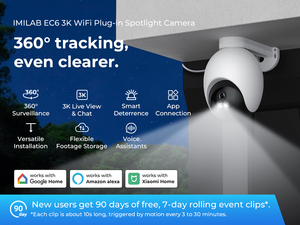 Imilab กล้อง EC6สปอตไลท์3K WIFI, กล้องเฝ้าระวังกลางแจ้งตรวจจับมนุษย์ IP65 PT กลางวันและกลางคืนกล้องความละเอียดสูง - Product Image 4