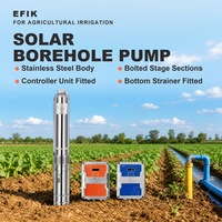 Pompe solaire CC sans balais 2200W 6 m³/h 65 m de hauteur de refoulement, corps de pompe en acier inoxydable pour l'approvisionnement en eau des étangs et des fermes piscicoles, garantie disponible