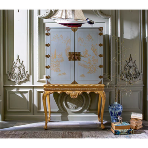 <span class=keywords><strong>Armoire</strong></span> de luxe française à double porte peinte à la main-Bois de hêtre <span class=keywords><strong>massif</strong></span> importé, meubles de rangement de salon au design original - Product Image 1