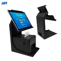 Soporte de Impresora para Terminal POS de Escritorio PS-20A, Soporte Metálico Ajustable con Inclinación para Tablets de 7-13 Pulgadas, para Kioscos de Pago