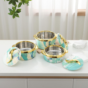 Ensemble de 3 boîtes de conservation alimentaire rondes avec couvercle, empilables et isothermes pour aliments chauds et froids - Product Image 4