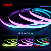 Bande LED néon flexible RGB 18x16mm, étanche IP68, haute luminosité, IRC 95, garantie 5 ans, pour la délimitation de bâtiments, la signalisation et la décoration