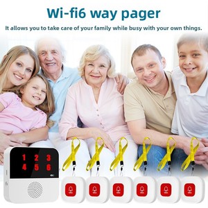 Tuya Wifi inalámbrico cuidador buscapersonas pulsera inteligente sistema de llamada SOS alarma de <span class=keywords><strong>emergencia</strong></span> botón de pánico para pacientes mayores discapacitados - Product Image 5
