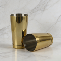 Shaker Boston professionnel réutilisable en acier inoxydable de qualité alimentaire, poli miroir, argenté, capacité 750 ml, luxe pour bar