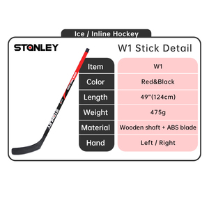 In-stock <strong>STANLEY</strong> Children's Wooden Hockey <strong>Stick</strong> 49'' Junior Ice Hockey Practice <strong>Stick</strong> 475g Lightweight Ambidextrous Blade P92 - Product Image 5