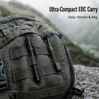 Mini Linterna con Clip Doble y Zoom, 320 Lúmenes, Recargable por USB, Resistente al Agua IP65, Clip para Gorra de Aluminio, Linterna LED de Bolsillo EDC