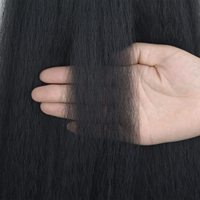 Perruque transfrontalière Europe-Amérique-Afrique, double queue de cheval africaine à cordon, cheveux raides élastiques et volumineux Yaki, 60g CSMW