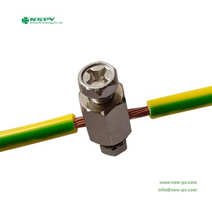 NSPV Fournisseur d'usine Pinces de mise à la terre pour panneaux solaires, cosses de mise à la terre en cuivre pour la <span class=keywords><strong>protection</strong></span> des systèmes solaires - Product Image 4