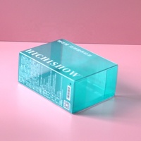 Boîtes d'emballage pliables en PET transparent avec impression, boîte de présentation semi-transparente pour boissons solides