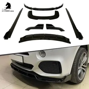 Pour BMW X5 F15 Warrior Style noir brillant lèvre avant diffuseur arrière Kit complet de carrosserie 2014-2018