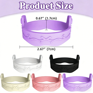 New 100% Food Grade Silicone Eco-Friendly Reusable Fashion Customizable Water Bottle Ring <b>Secure</b> Sling Outdoor Portable - Product Image 2