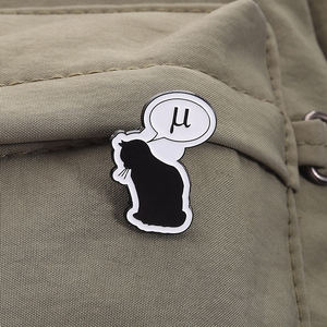 Hitam kucing sapi mengatakan Mu Enamel Pin lucu Pun hewan kartun bros kerah Lapel ransel lencana hadiah perhiasan grosir - Product Image 3